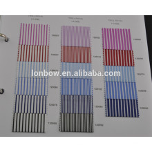 top quality 100% cotton LA finished different kinds of stripe shirting fabric